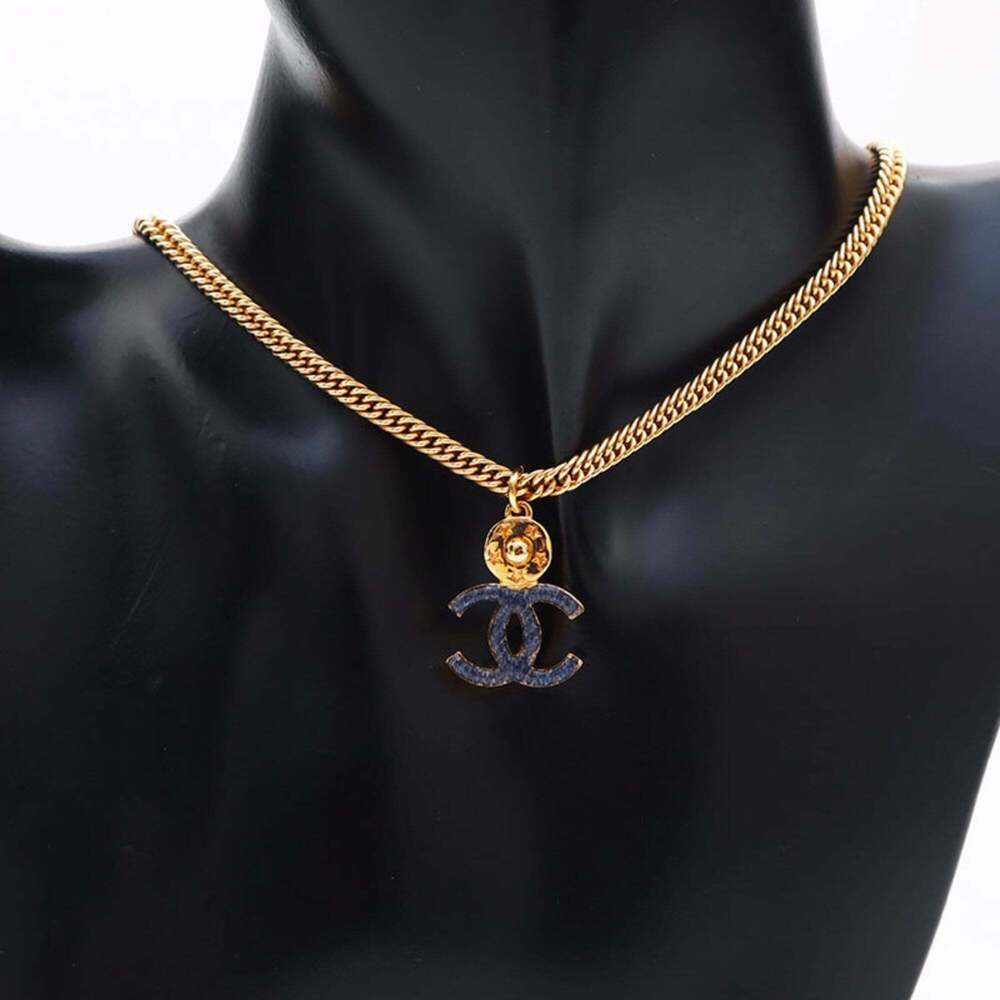 CHANEL Authentic Blue Logo Necklace - Picture 9 of 9
